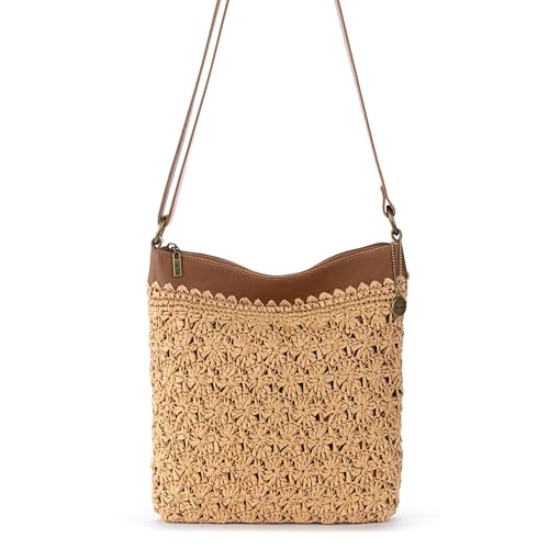 Image of The Sak Lucia Crochet Crossbody Purse - Zipper Closure & Adjustable Strap