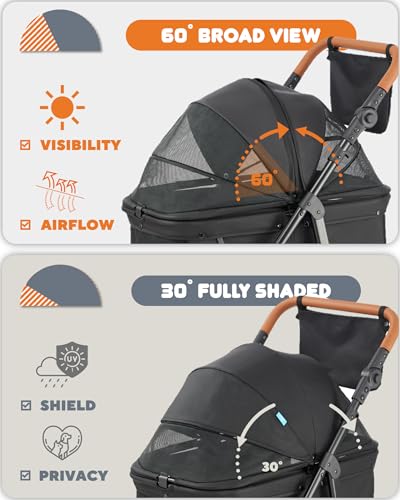 image for Zoosky Medium Dog Stroller for Large Dogs, pet Stroller for Medium Dog