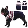 Iecoii large dog sweaterdog christmas sweater for large dogscold weather knitted dog winter coat xmas dog apparelturtleneck thick warm blue dog sweater for dachshundpugfrench bulldoglarge  urban country home decor