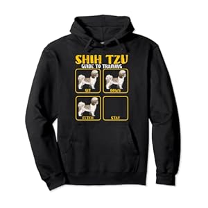 Funny cute kawaii shih tzu dog training guide shih tzu mom Pullover Hoodie
