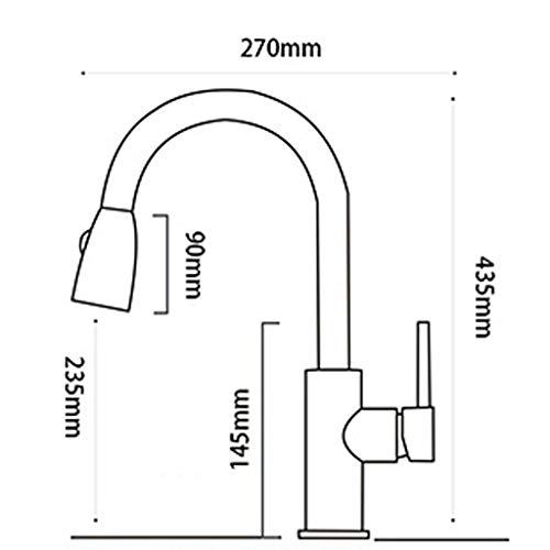 Grifo de cocina extraíble de acero inoxidable monomando 3