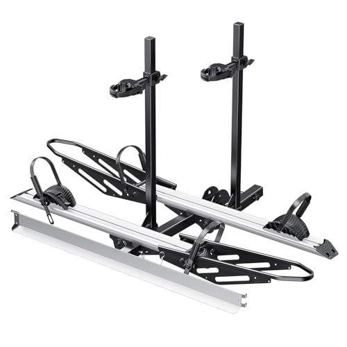 Young Hitch Mount Bike Rack with Ramp, 200 lbs. Capacity for...