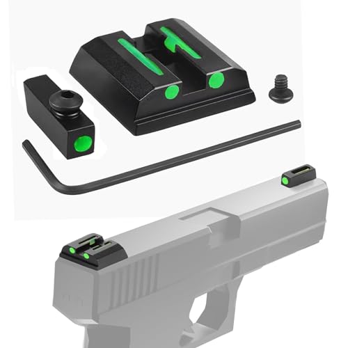 Aluminum Alloy Sights Perfectly Fits for Taurus G2C, G2S, G3 w/o,PT111 G2, PT140 G2, 709, 740, TX22 (Green)