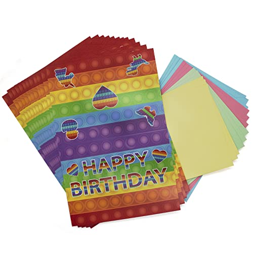 Zhongshun ZH-022 12Pcs Pop Push Bubble Happy Birthday Cards cover