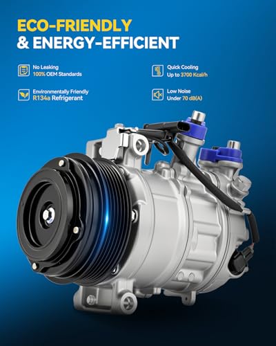 Image of PHILTOP Air Conditioner AC Compressor for Mercedes-Benz C300 2015-2021,E300 2017-2019,E350 2020-2022,GLC300 2016-2022,E450 2019-2020,E400 2018,Metris 2016-2021,C43 AMG 2017-2021,GLC350e 2018-2020