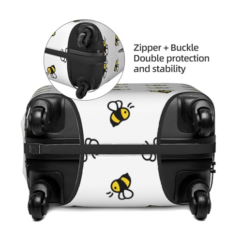 Travel Luggage Covers - honey bee Elasticity Suitcase Covers Protector for Luggage 18-32 Inch3