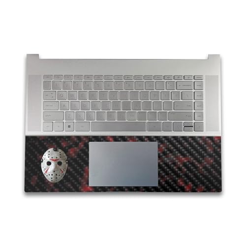 Image of Carbon Fiber Gaming Skin Compatible with HP Envy x360 16 inch (2023) - 13th Nightmare - Premium 3M Vinyl Protective Wrap Decal Cover - Easy to Apply | Crafted in The USA by MightySkins
