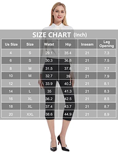 Tapata Capris For Women Casual Summer Business Professional Stretchy Dressy Wear To Work Crop Pants Charcoal 14 #TOP5