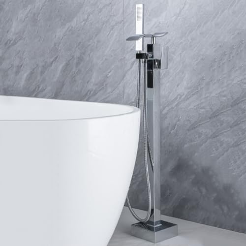 Robinets de Bain en Laiton Autoportants Noirs pour Baignoire Îlot