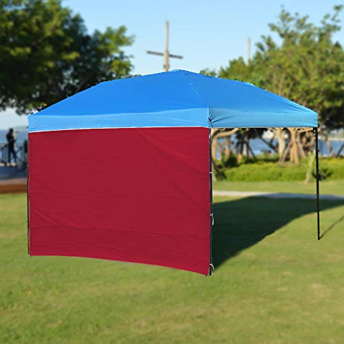 Ninat Canopy Sunwall Sidewall Gazebos Tent Waterproof For 10X10Ft Pop Up Canopy Straight Leg Gazebos Outdoor Instant Canopies 1 Pcs Red Canopy Sidewall Only #TOP2
