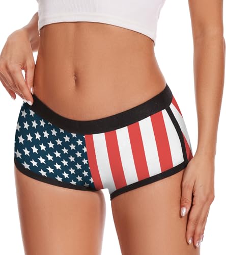 Image of Aueyan Womens Boyshorts Panties Stretchy Boxer Briefs Novelty Lounge Sleep Shorts