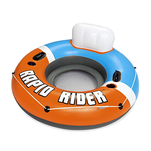 Bestway 43116 - Flotador Hinchable Con Respaldo Rapid Rider 135 Cm