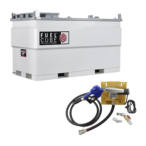 Western Global Fuel Transfer Tank FCP500: FuelCube Stationary, Double Walled 544 US Gallon Diesel Storage Tank with 115V, 12gpm Pump Kit and Level Gauge