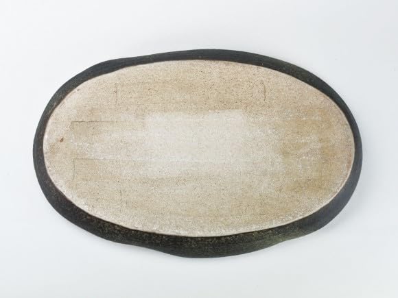 Amazon.co.jp: 【信楽焼】 窯肌変形小判水盤20号 幅60cm×奥行き35cm×高