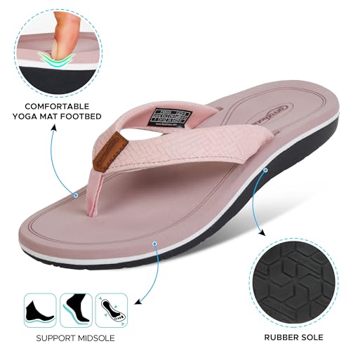 Image of AEROTHOTIC Beach Sandals for Woman Non Slip Flip Flops Quick Dry Slippers