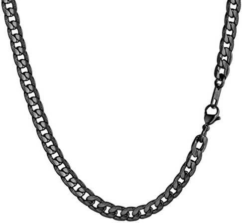 PROSTEEL Engraved Available, Men 5/6.5/7/8MM Curb Cuban Chain Necklace, 18" 20" 22" 24" 26" 28" 30"- Gold Plated/316L Stainless Steel(Send Gift Box)