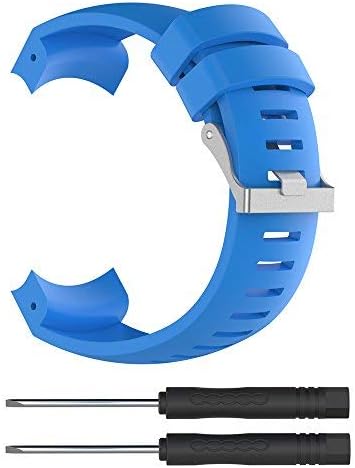 iFeeker Adjustable Soft Silicone Replacement Wrist Watch Strap Bracelet for Suunto Core ALU Deep Black Edition Outdoor Sports Watch