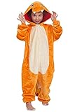 Kids Animal Onesies Halloween Cosplay Costume Pajamas(125#(55-59 inch), KidsCharmander)