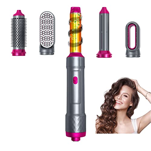 Airwrap Styler Lockenstäbe Haartrockner Föhnbürste - 5 In 1 Rotierende Warmluftbürste Lockenbürste Styler, zum Richten Curling Trocknen Kombinieren Kopfhaut Haare Massage Styling,Nachgerüstete Version Cover