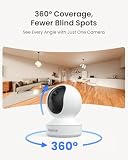 Reolink 4MP Kamera Wi-Fi IP do wnętrz, wychylna, do użytku wewnątrz i na zewnątrz, 2,4 GHz, Wi-Fi, dwukierunkowe audio, monitor dziecka z funkcją rozpoznawania ludzi/zwierząt domowych, E1