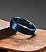 King Ring 6mm Tungsten Ring – Super Polished Matt Deep Blue Ring For Men & Women Mens Wedding Band for Him & Her K13 – Blue 9