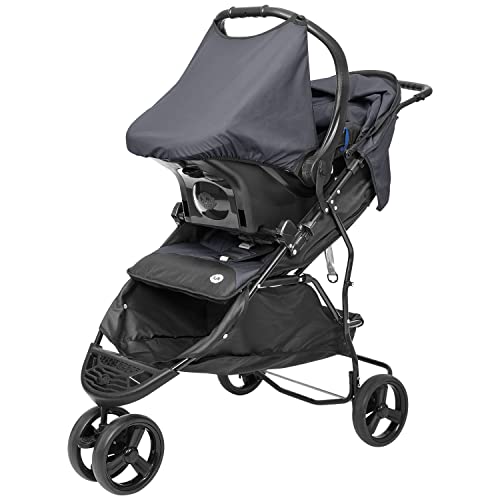 Carrinho Evo Preto/Cinza - Tutti Baby