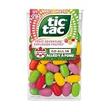 TIC TAC Mints; Fruit Adventure; Mint Candy; 29g Singles; 12 Count Bulk Candy Mints