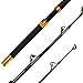 Fiblink 1-Piece/2-Piece Saltwater Offshore Heavy Trolling Rod Big Game Roller Rod Conventional Boat Fishing Pole (5 Feet 6 Inch, 30-50 lb/50-80 lb/80-120 lb) (50-80 lbs)