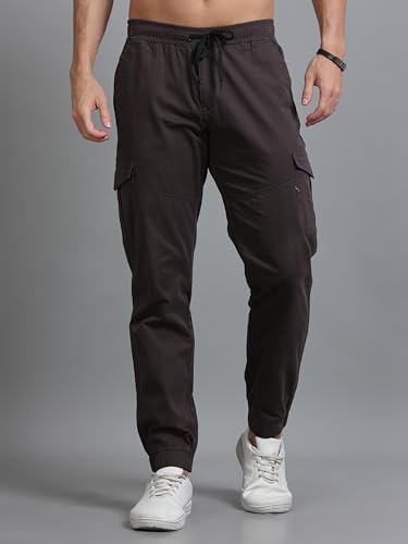 Image of U.S. Pitchers Mens Twill Laffer Cargo Joggers I 6 Pocket Utility Pants I Stylish Comfort Fit I 12 Colors I Sizes 30 to 38