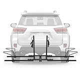 ECOTRIC Hitch Mount Bike Rack 2'' Receiver Bicycle 2-Bike Rack for SUV Van Truck Car RV Minivans, 200 LBS Capacity Platform Style for Mountain Bike E-Bike Steel