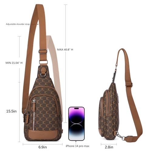 image for CLUCI Crossbody Bags for Women Men,Leather Sling Bag Cross Body Backpa