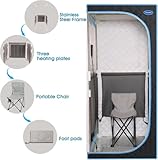 CONLONS Infrared Sauna,Portable Infrared Sauna for Home Spa,with Heated Feet and Portable Chair with Timed and Adjustable Temperature Settings for Reduce Stress Fatigue Indoor Sauna - Image 2