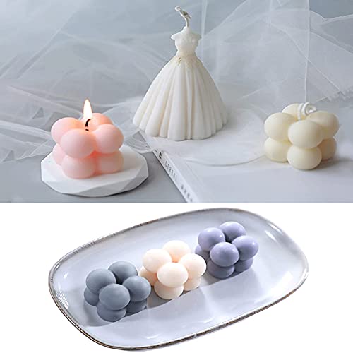 2 Stück Kerzen Formen Silikon,Bubble Kerzenform,Kerzenformen zum GieÃen,3D DIY Silikon Kerzenwachs Formen,DIY Stereo KerzengieÃform Seifenform – Bild 7