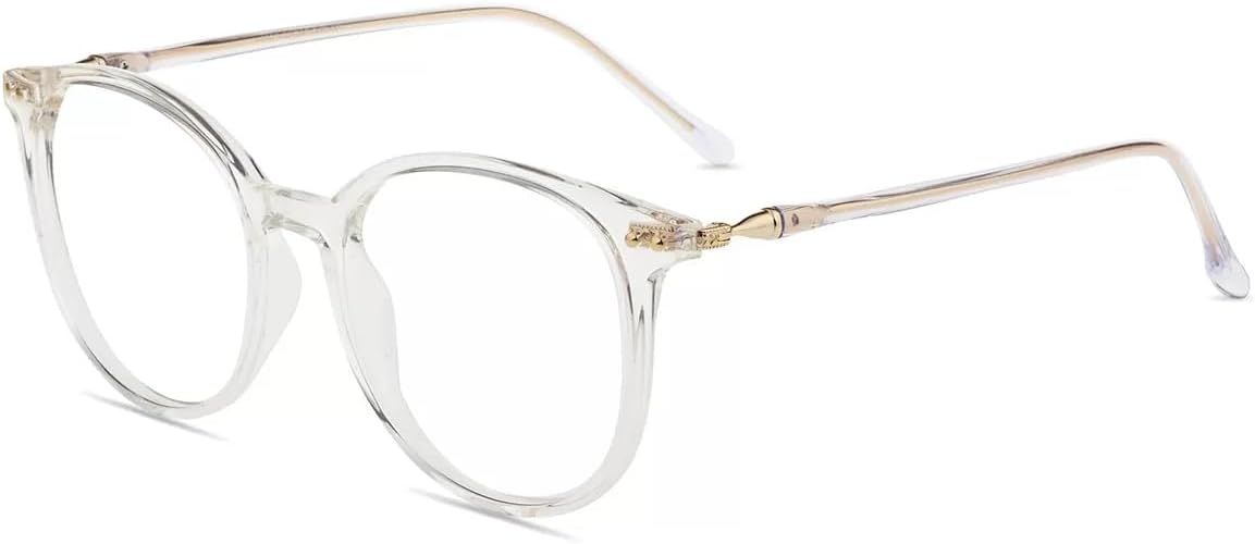- Blue Light Blocking Glasses for Women/Men, Oversized Round Clear Computer Glasses Bluelight Blocker Glasses Anti Glare Reduce Eye Strain
