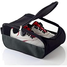 Golf Shoe Bag, Gray Golf Shoes Bags Men/Women Outdoor Zippered Carrier Bags with Ventilation Sport Shoes Bag Travel Shoe Bags Grey