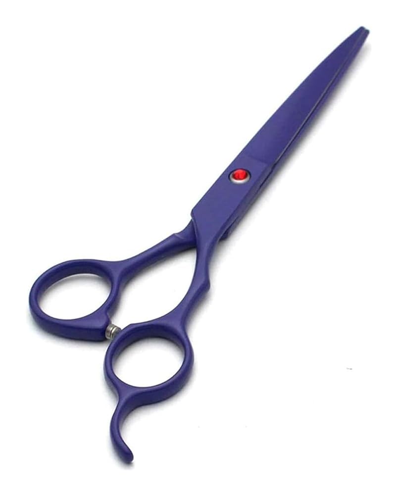 Ciseaux de toilettage, Ciseaux courbés, Ensemble de ciseaux de beauté, adaptés à la coupe des poils des animaux de compagnie(Purple)