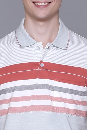 Image of SANE ORIGINALS Polo T-Shirt for Men with Pocket || Striped Polo for Men