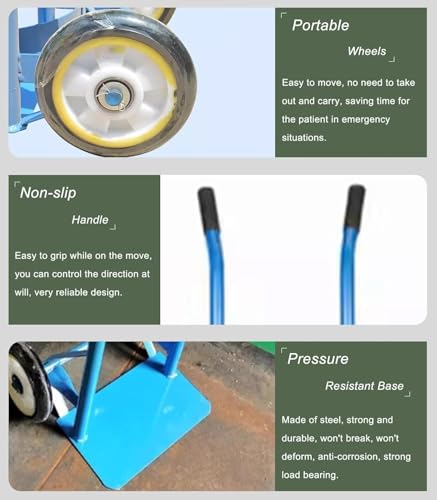 Chariot pour bouteilles d'oxygène en acier robuste avec support de fixation universel - 6