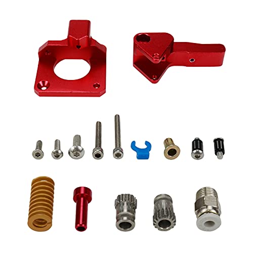 Quluxe Dual Gear Extruder funktioniert mit Ender 3 CR-10 Pro CR-10S Upgrade Aluminium Drive Feed für 3D-Drucker 1,75 mm Filament Cover