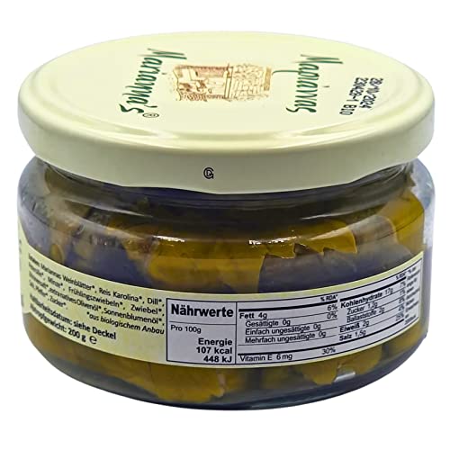 Marianna’s Bio Griechische Gefüllte Weinblätter mit Reis – Dolmadakia – 200g Servierfertig