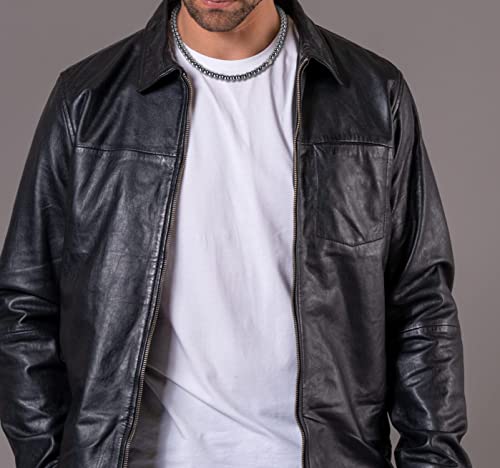 Gavu Hematite Crystal Men's Stone Beaded Necklace 22" #TOP1