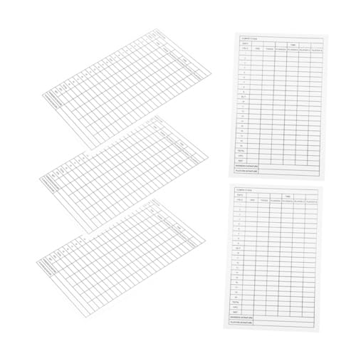 OSOLADY 5Pcs Golf Scorecards Durable Coated Paper for Recording Sports Scores Lightweight Portable for Competition Use Essential Golf Supply for Players