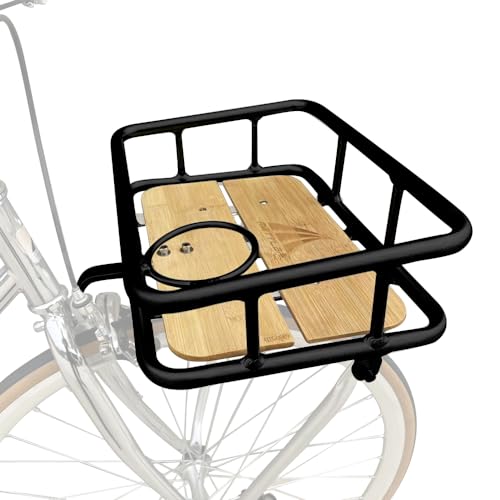 TentHome Gepäckträger Fahrrad Vorne mit Korb Getränkehalter Fahrradkorb...