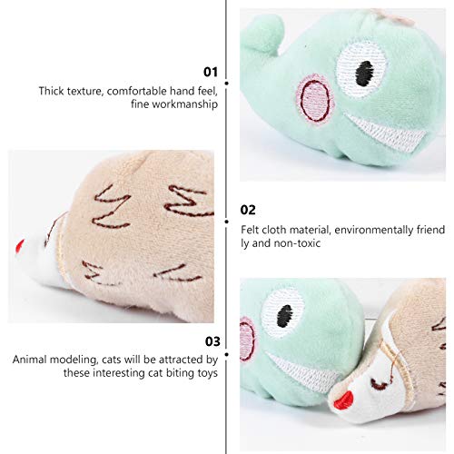 Balacoo 4 peças de brinquedos de gato gato porco-espinho em forma de golfinho de pelúcia, gatinho, b