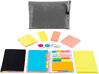 Sticky Notes Value Pack,Assorted Office School Commonly Used SizesSuper Sticky Notes ,Self-Stick Ruled Lined Bookmarks,Blank Notes,PET Arrow Flags and Square Index Tabs,800 Sheets Total