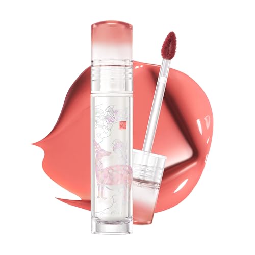 Image of CLIO Crystal Glam Tint Korean Royal Heritage Edition, Glossy Lip Tint with Glass-Like Shine, Lightweight Buildable Lip Stain, Long-Lasting, Non-Sticky, Safe for Sensitive Lips (030 SUNNY FAWN CORAL)