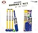 SS TON Junior Cricket Set, (2 Bat, 3 wickets, 1 Wicket Base, 2 bails, 2 Plastic Ball) for Kids Age 4-7 Yrs