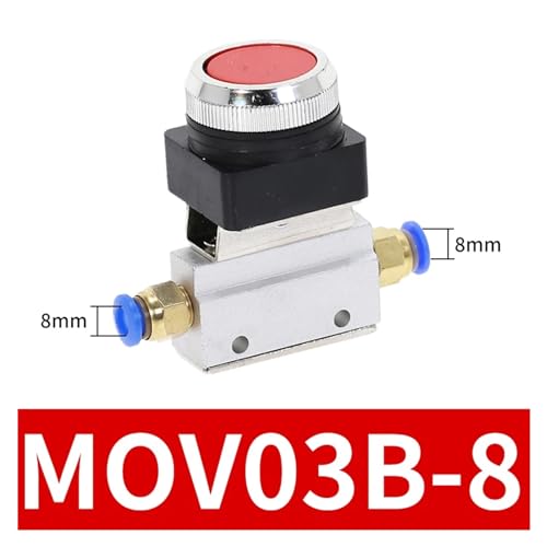 Vanne mecanique MOV-03B avec bouton plat rouge et vert pour commutation instantanee - 3