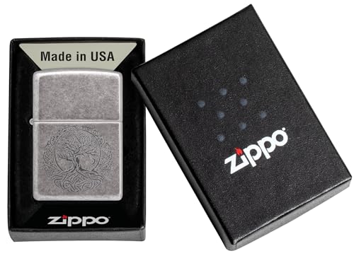 Encendedor Zippo Tree of Life Plata Antigua miniatura 4