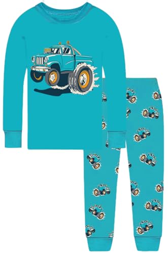 Image of Little bety Cotton 4 Piece Pajamas Boys Long Sleeve Sets Toddler Boys Pjs Kids Sleepwear Sets